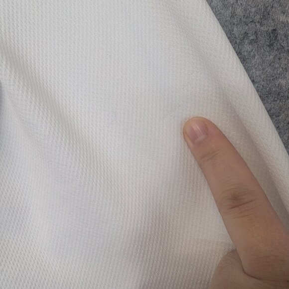 Lululemon men's long sleeve shirt pullover thumbholes white zipper pocket Large - Picture 8 of 12